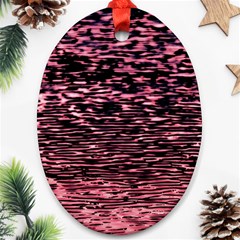 Pink  Waves Flow Series 11 Ornament (oval) by DimitriosArt