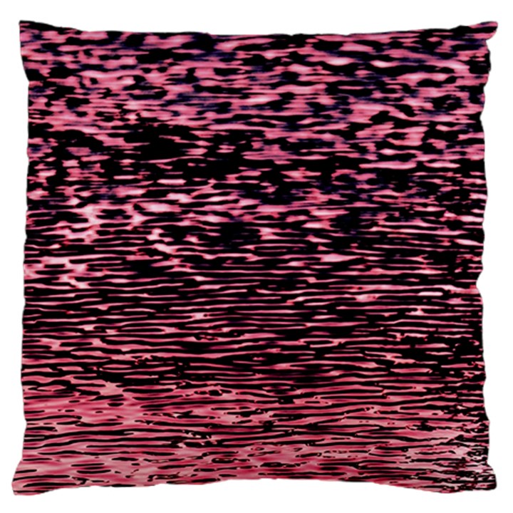 Pink  waves flow series 11 Large Flano Cushion Case (One Side)