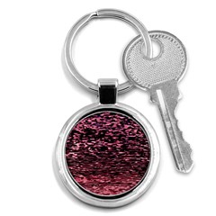 Pink  Waves Flow Series 11 Key Chain (round) by DimitriosArt