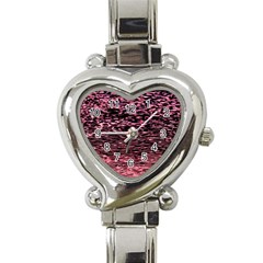 Pink  Waves Flow Series 11 Heart Italian Charm Watch by DimitriosArt