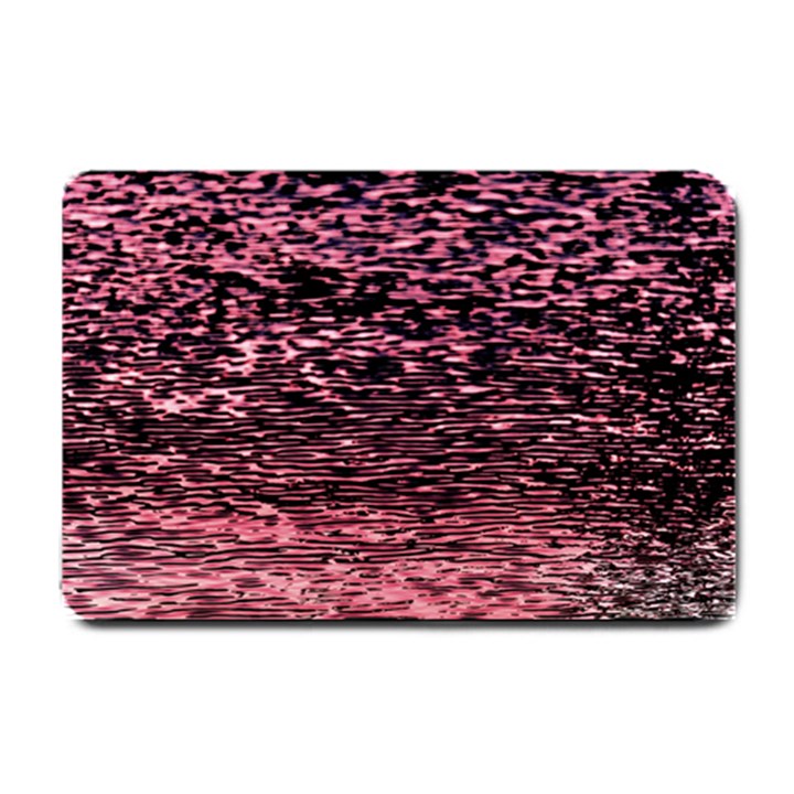 Pink  waves flow series 11 Small Doormat 