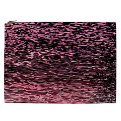 Pink  Waves Flow Series 11 Cosmetic Bag (xxl) by DimitriosArt