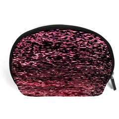 Pink  Waves Flow Series 11 Accessory Pouch (large) by DimitriosArt