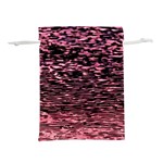 Pink  waves flow series 11 Lightweight Drawstring Pouch (L) Front