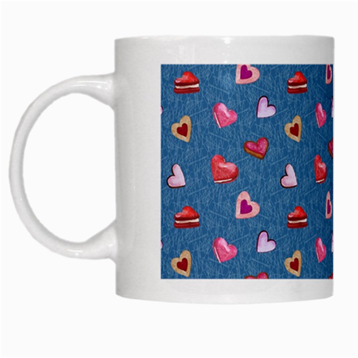 Sweet Hearts White Mugs