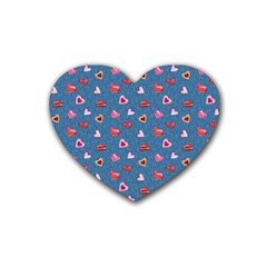 Sweet Hearts Rubber Heart Coaster (4 Pack) by SychEva