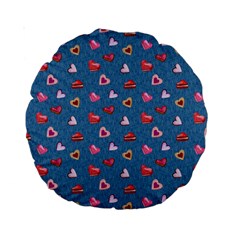 Sweet Hearts Standard 15  Premium Round Cushions by SychEva