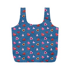 Sweet Hearts Full Print Recycle Bag (m) by SychEva