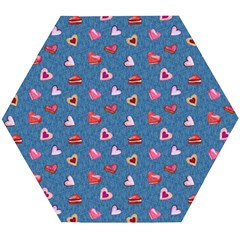 Sweet Hearts Wooden Puzzle Hexagon by SychEva