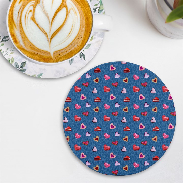 Sweet Hearts UV Print Round Tile Coaster