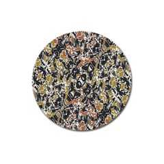 Modern Camo Tropical Print Design Magnet 3  (round) by dflcprintsclothing