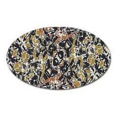 Modern Camo Tropical Print Design Oval Magnet