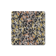 Modern Camo Tropical Print Design Square Magnet by dflcprintsclothing