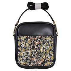 Modern Camo Tropical Print Design Girls Sling Bag