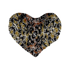 Modern Camo Tropical Print Design Standard 16  Premium Heart Shape Cushions