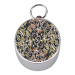 Modern Camo Tropical Print Design Mini Silver Compasses Front