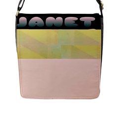 Janet 1 Flap Closure Messenger Bag (l) by Janetaudreywilson