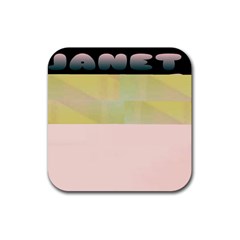 Janet 1 Rubber Coaster (square) by Janetaudreywilson