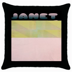 Janet 1 Throw Pillow Case (black) by Janetaudreywilson