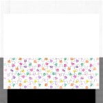 Valentines Day Candy Hearts Pattern - White Rectangular Jigsaw Puzzl Front