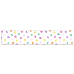 Valentines Day Candy Hearts Pattern - White Small Flano Scarf