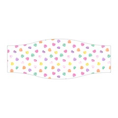 Valentines Day Candy Hearts Pattern - White Stretchable Headband