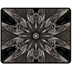 Mechanical Mandala Fleece Blanket (medium)  by MRNStudios