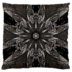 Mechanical Mandala Large Cushion Case (one Side) by MRNStudios