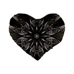 Mechanical Mandala Standard 16  Premium Flano Heart Shape Cushions Front