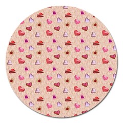 Sweet Heart Magnet 5  (round) by SychEva