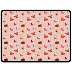 Sweet Heart Fleece Blanket (large)  by SychEva