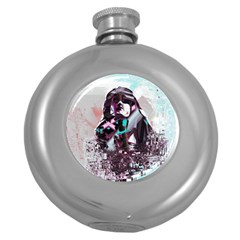 Merlot Lover Round Hip Flask (5 Oz) by MRNStudios