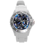 Spin Cycle Round Plastic Sport Watch (L) Front