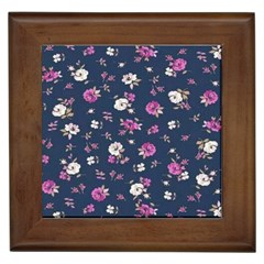 Flowers Pattern Framed Tile by Sparkle