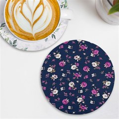 Flowers Pattern Uv Print Round Tile Coaster