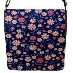 Flowers Pattern Flap Closure Messenger Bag (s) by Sparkle