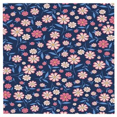 Flowers Pattern Wooden Puzzle Square by Sparkle