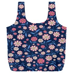 Flowers Pattern Full Print Recycle Bag (xxl) by Sparkle