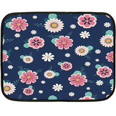 Flowers Pattern Double Sided Fleece Blanket (mini)  by Sparkle