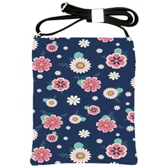 Flowers Pattern Shoulder Sling Bag