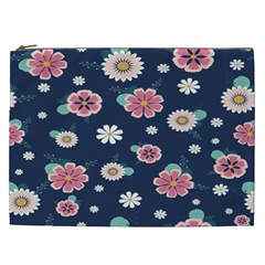 Flowers Pattern Cosmetic Bag (xxl)