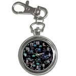 Flowers Pattern Key Chain Watches Front