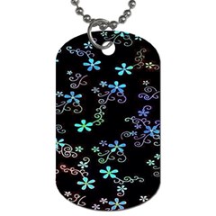 Flowers Pattern Dog Tag (two Sides) by Sparkle