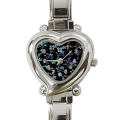 Flowers Pattern Heart Italian Charm Watch by Sparkle