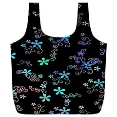 Flowers Pattern Full Print Recycle Bag (xl) by Sparkle