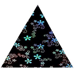 Flowers Pattern Wooden Puzzle Triangle by Sparkle