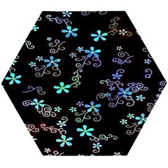 Flowers Pattern Wooden Puzzle Hexagon by Sparkle