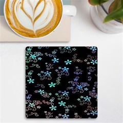 Flowers Pattern Uv Print Square Tile Coaster  by Sparkle