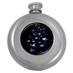 Sparkle Butterfly Round Hip Flask (5 Oz) by Sparkle