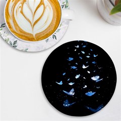 Sparkle Butterfly Uv Print Round Tile Coaster